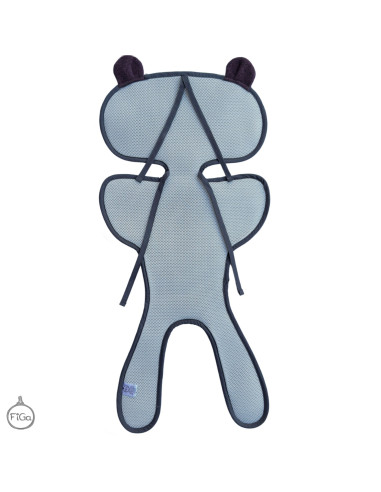 TermoMiś® Merino thermoregulierende Sitzauflage für Autositz und Kinderwagen – Pflaume