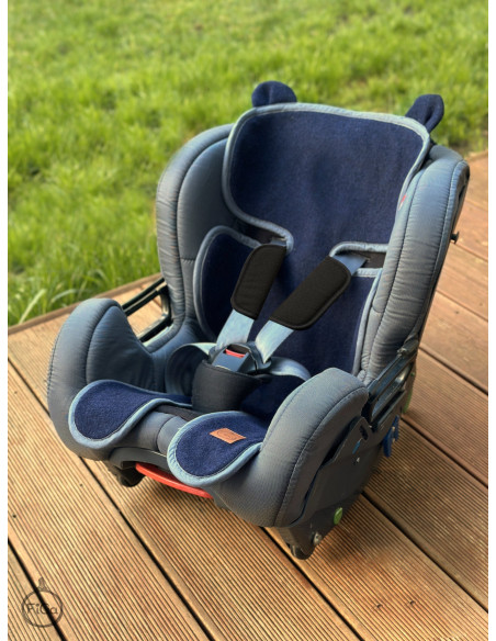 TermoMiś® Merino thermoregulierende Sitzauflage für Autositz und Kinderwage - Marineblau