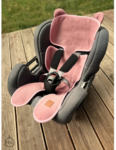 TermoMiś® Merino thermoregulierende Sitzauflage für Autositz und Kinderwagen – Schmutziges Rosa 2