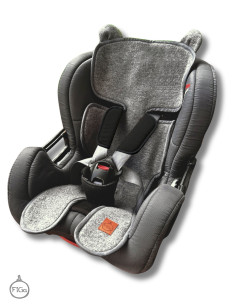 TermoMiś® Merino thermoregulierende Sitzauflage für Autositz und Kinderwagen – Grau