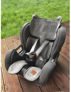 TermoMiś – wkładka merino do fotelika i wózka - Szara