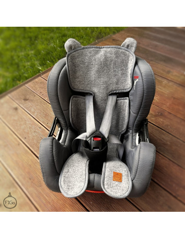 TermoMiś – wkładka merino do fotelika i wózka - Szara