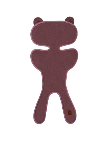 TermoMiś® Merino thermoregulierende Sitzauflage für Autositz und Kinderwagen – Schmutziges Rosa