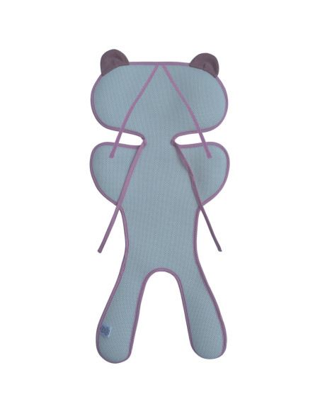 TermoMiś® Merino thermoregulierende Sitzauflage für Autositz und Kinderwagen – Schmutziges Rosa