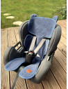 TermoMiś® Merino thermoregulierende Sitzauflage für Autositz und Kinderwagen – Jeans