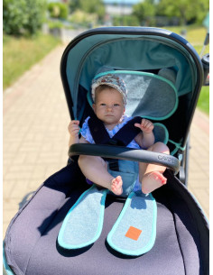 TermoMiś® Merino thermoregulierende Sitzauflage für Autositz und Kinderwagen – Mintgrün 2