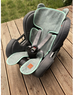 TermoMiś® Merino thermoregulierende Sitzauflage für Autositz und Kinderwagen – Mintgrün