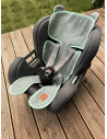 TermoMiś® Merino thermoregulierende Sitzauflage für Autositz und Kinderwagen – Mintgrün